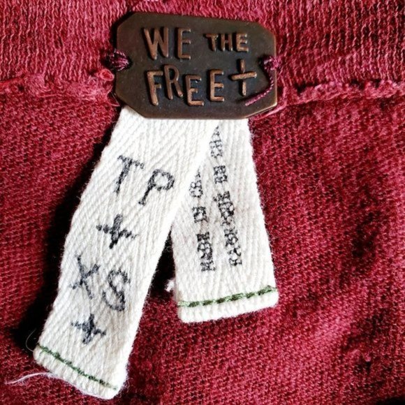 FREE people casual solid summer red pullover women's tops size XS - Picture 3 of 10